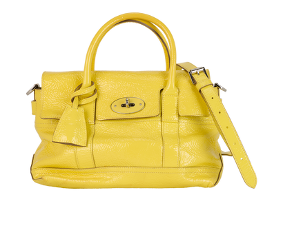 Small Bayswater, &pound;310, Handbags, Yellow, Patent Leather, Front view